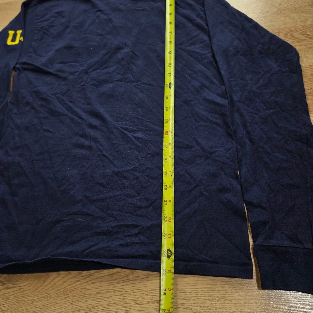 Russell Athletic Michigan Wolverines Mens Small Long Sleeve T-Shirt Navy Blue